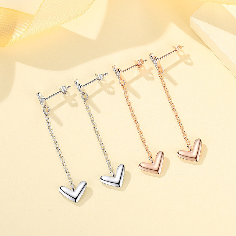 S925 plata esterlina encantadora larga borla pendientes accesorios de moda pendientes japonés y coreano estilo simple nueva moda joyería de plata