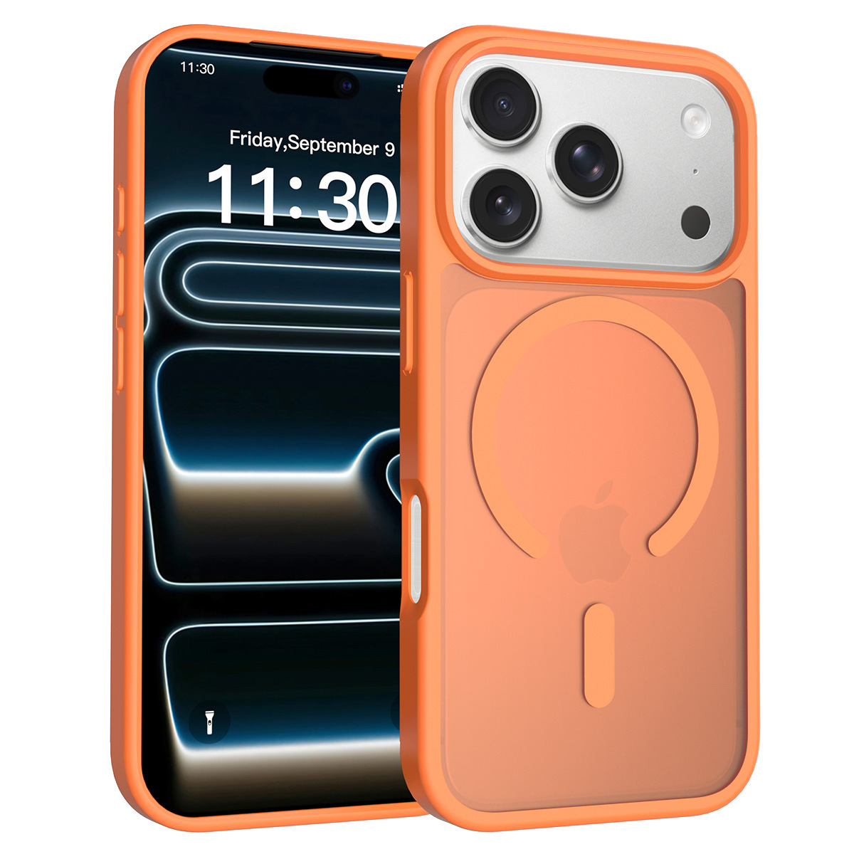 Funda para teléfono móvil iPhone17 Promax para uso transfronterizo Funda esmerilada con sensación de piel de escudo plateado Funda magnética de manzana 17Air