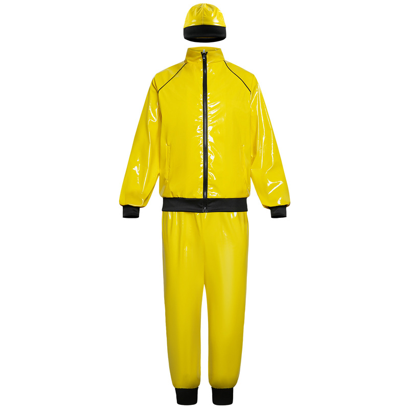 Halloween cos costume 90's retro disco patent leather glossy cosplay secondary role play costume Halloween cos costume 90's retro disco patent leather glossy cosplay secondary role play costume