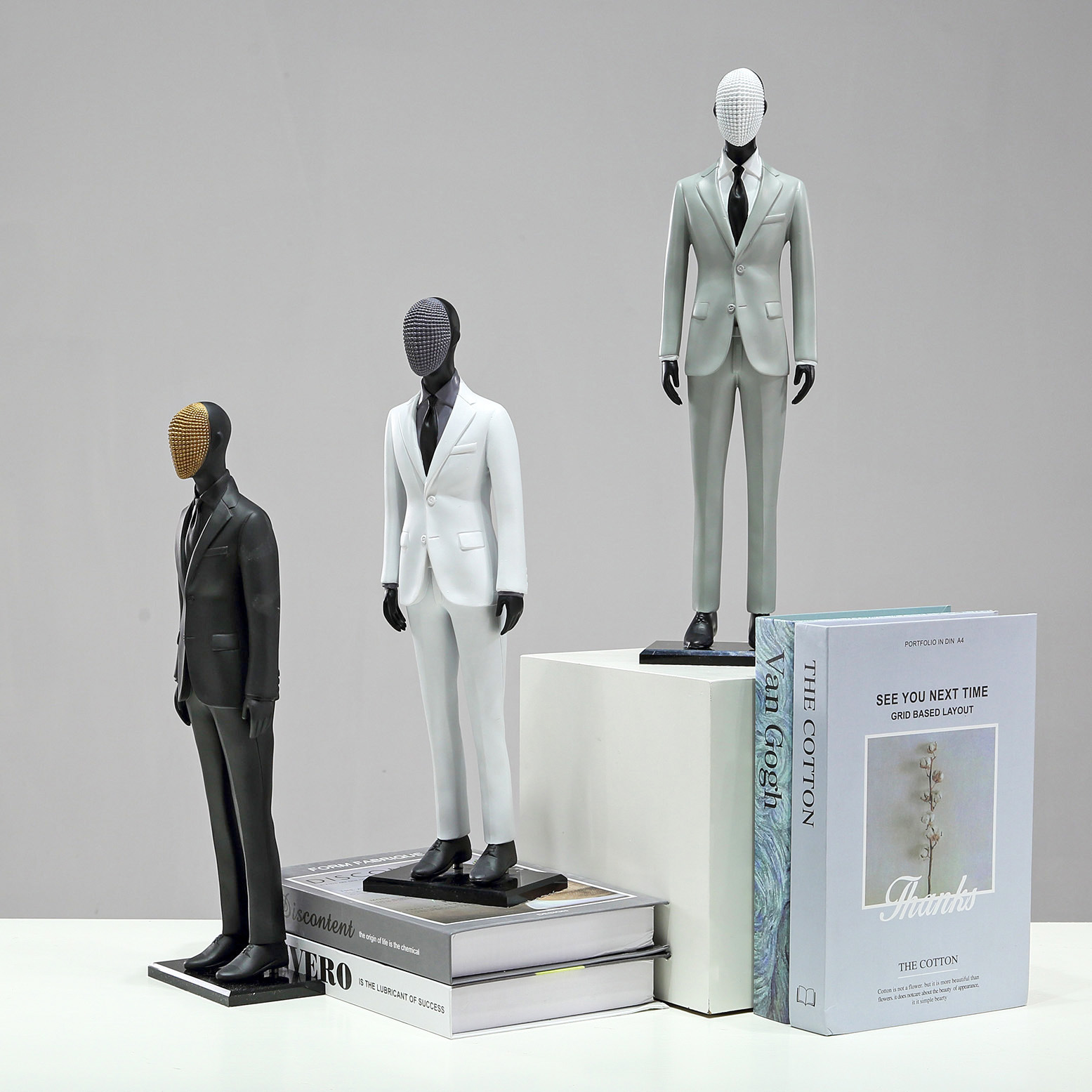 Trajes de modelado hechos a mano estante de moda para hombres decoración creativa mini personalidad ventana decoración accesorios de exhibición image 2