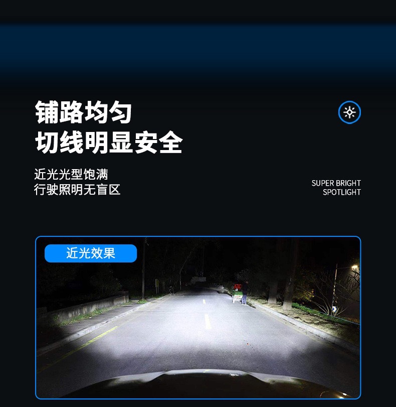 Popular Car Led Headlight Plug-In H7H4 Silent Fan High-Power Front Light 66 Watt Led Car Headlight