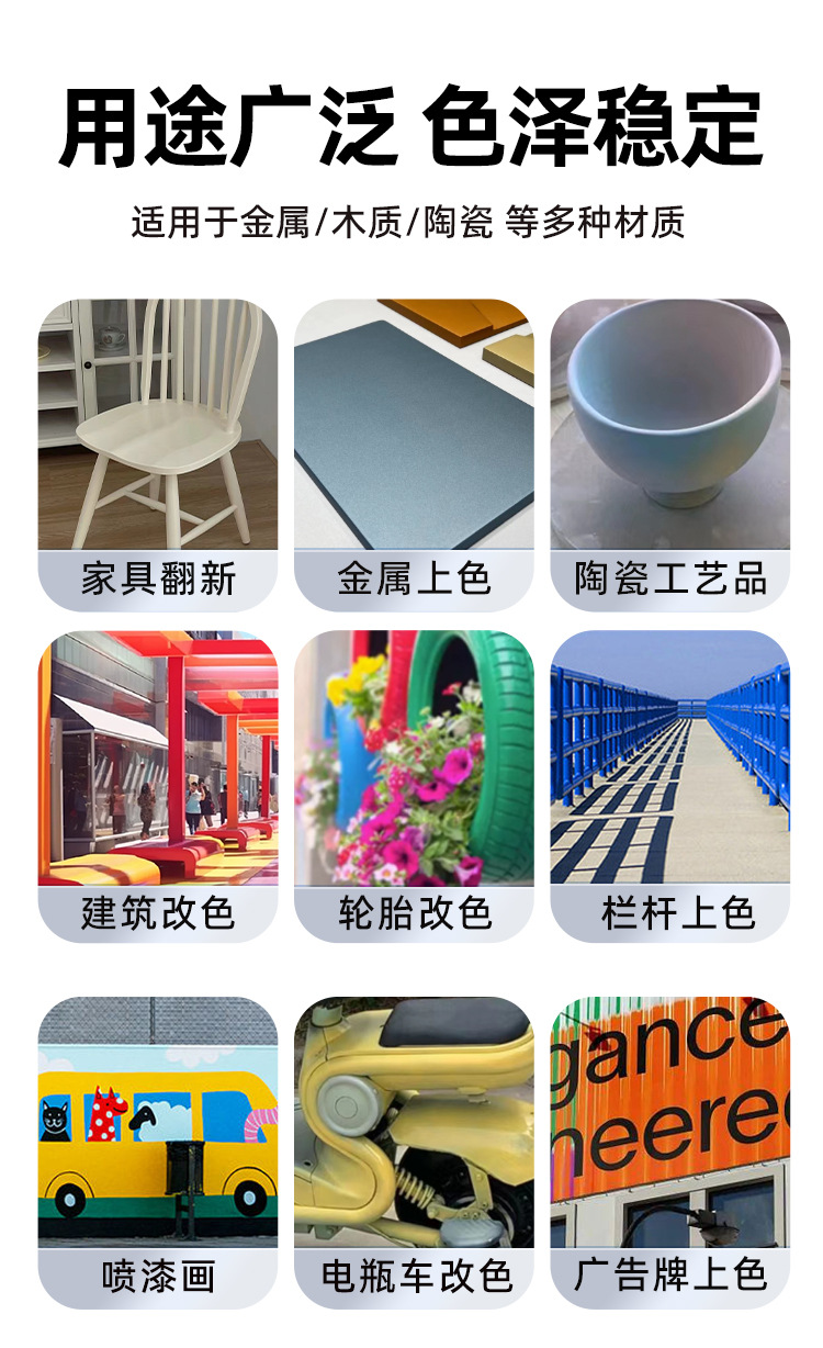Special Spray Paint for Graffiti, Waterproof, Rust-Proof, Color-Changing Spray Paint for Building Fence Poles, Car Furniture Renovation Paint
