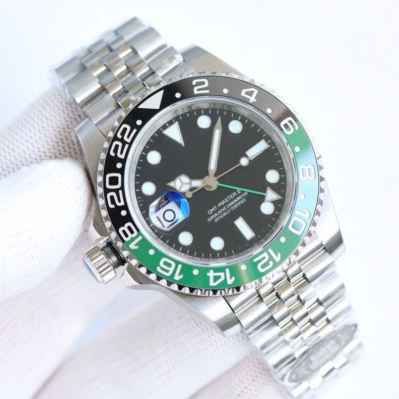 Cross-Border Dropshipping of Laojia Greenwich Coke Ring Series Red, Black, and Blue Ring Men's Automatic Mechanical Foreign Trade Watches