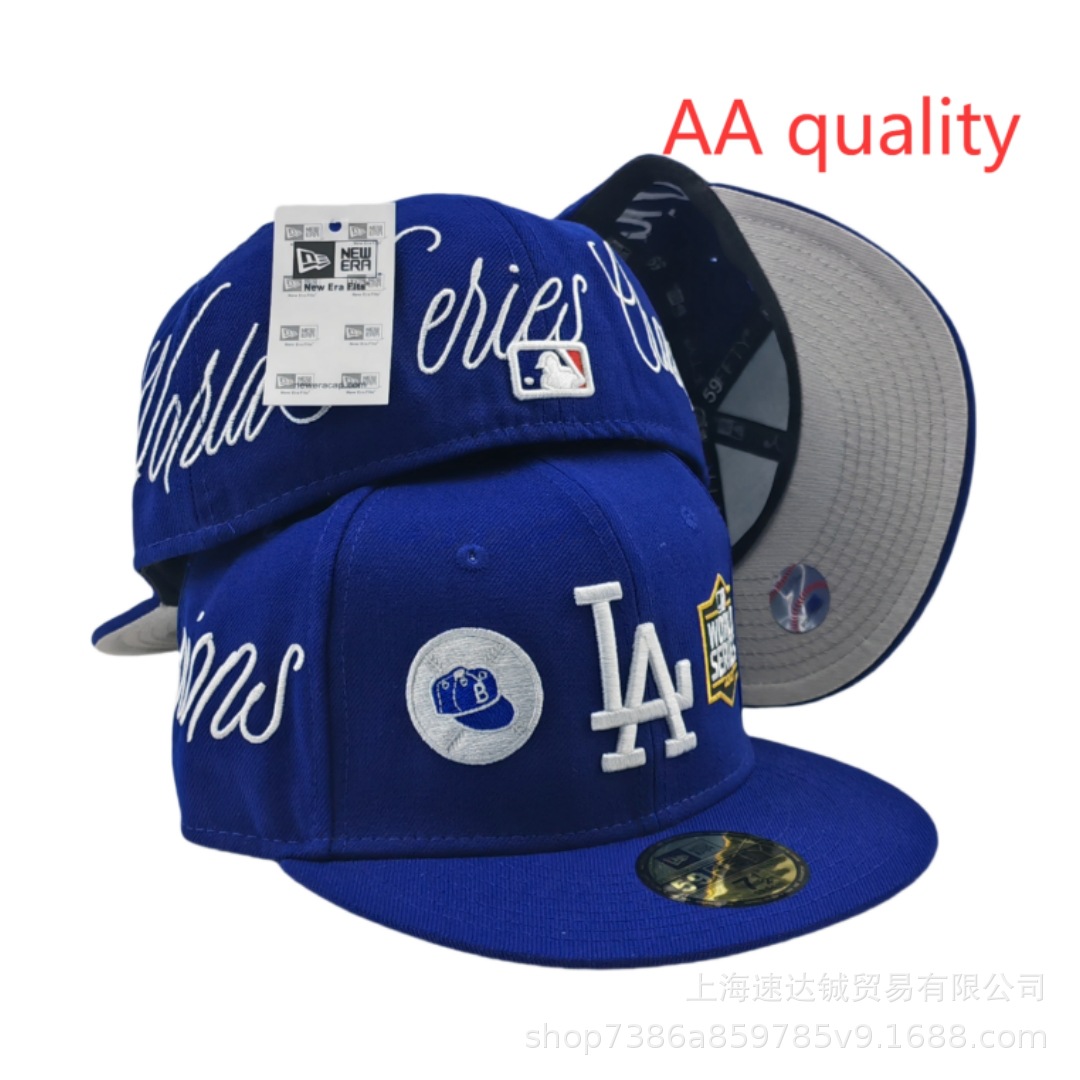 2025 nueva venta caliente exportación transfronteriza MLB gorra de béisbol AA patrón ala plana tamaño de moda sombrero de ala plana
