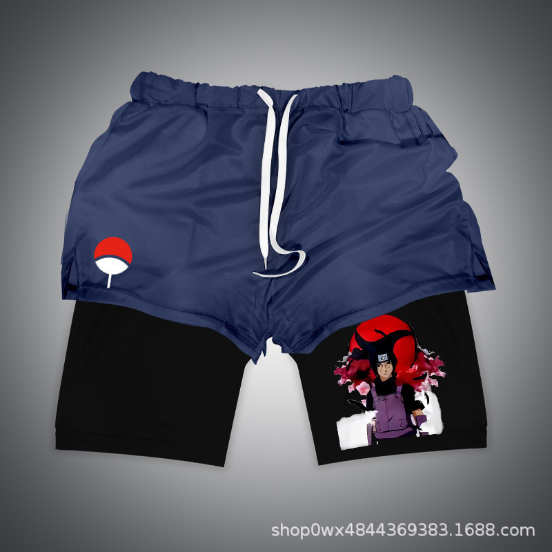 Naruto Men's Series Shorts 3D Digital Print Dragon Ball Double-Layer Beach Shorts Amazon Cross-Border Best-Selling Men's Apparel Naruto Men's Series Shorts 3D Digital Print Dragon Ball Double-Layer Beach Shorts Amazon Cross-Border Best-Selling Men's Apparel