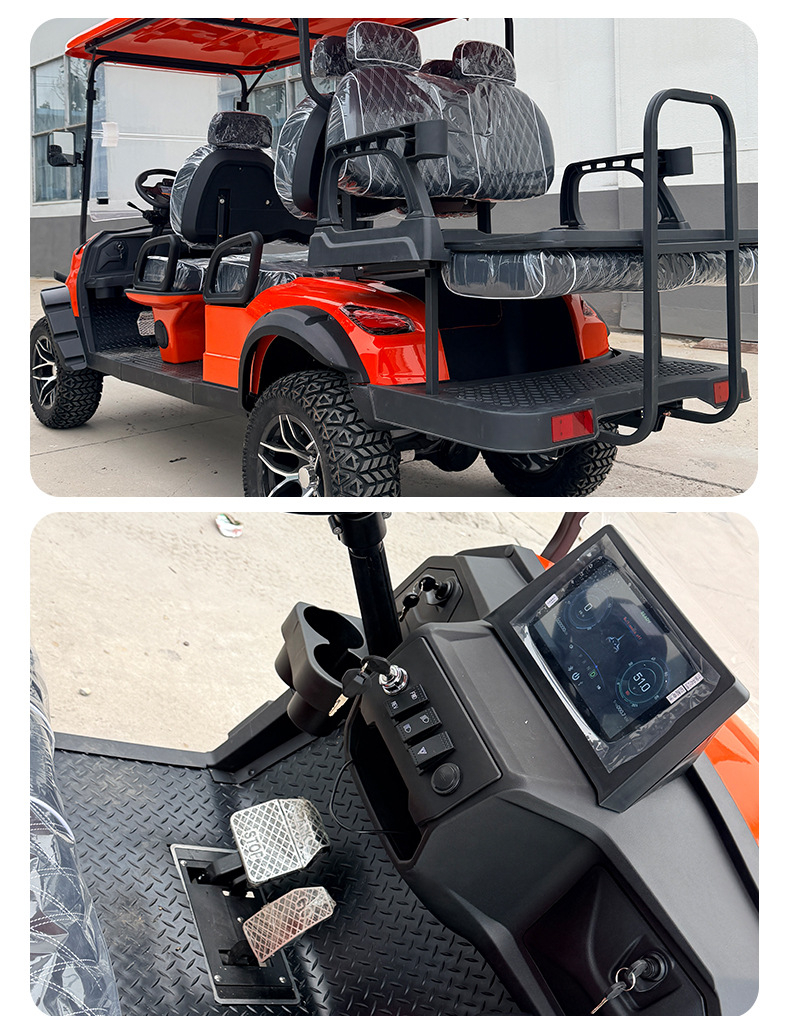 Golf Cart Scenic Campus Factory Area Shuttle Bus 4+2 6-Seater Electric Sightseeing Car Patrol Car