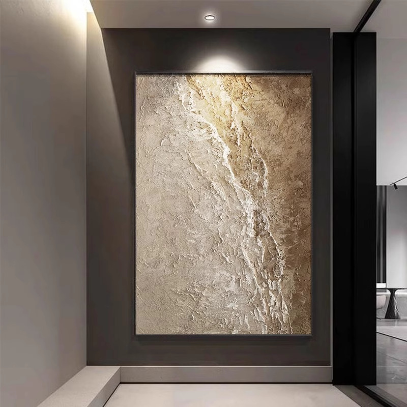 Silent Wind Italian Style Minimalist Abstract Entrance Hanging Painting Dafen Village Silent Wind Abstract Decorative Painting Texture Decorative Painting