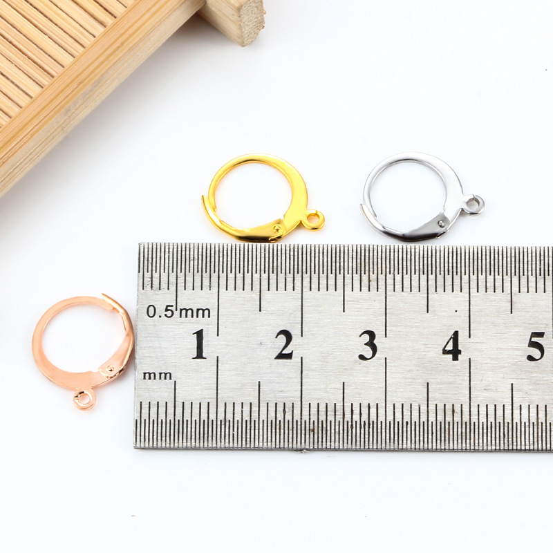 Polished Finish Plating Design 20 PCS/Package Stainless Steel Solid Color Polished Earring Findings