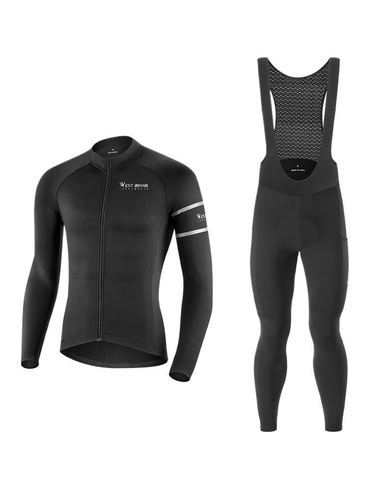 New Cycling Bib Shorts for Spring, Autumn, and Winter, Men's Tight-Fitting Padded Cycling Pants