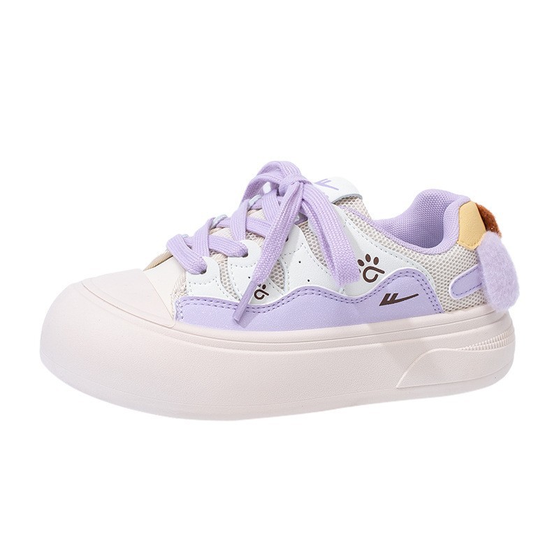 Retirada con calentamiento de lana, zapatos de invierno nuevos zapatos de mujer, zapatos de algodón bajos, zapatos de estilo de perro lindos, zapatos de estudiante