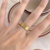 Wavy line ring stainless steel suitable for men and women for beloved, light luxury style