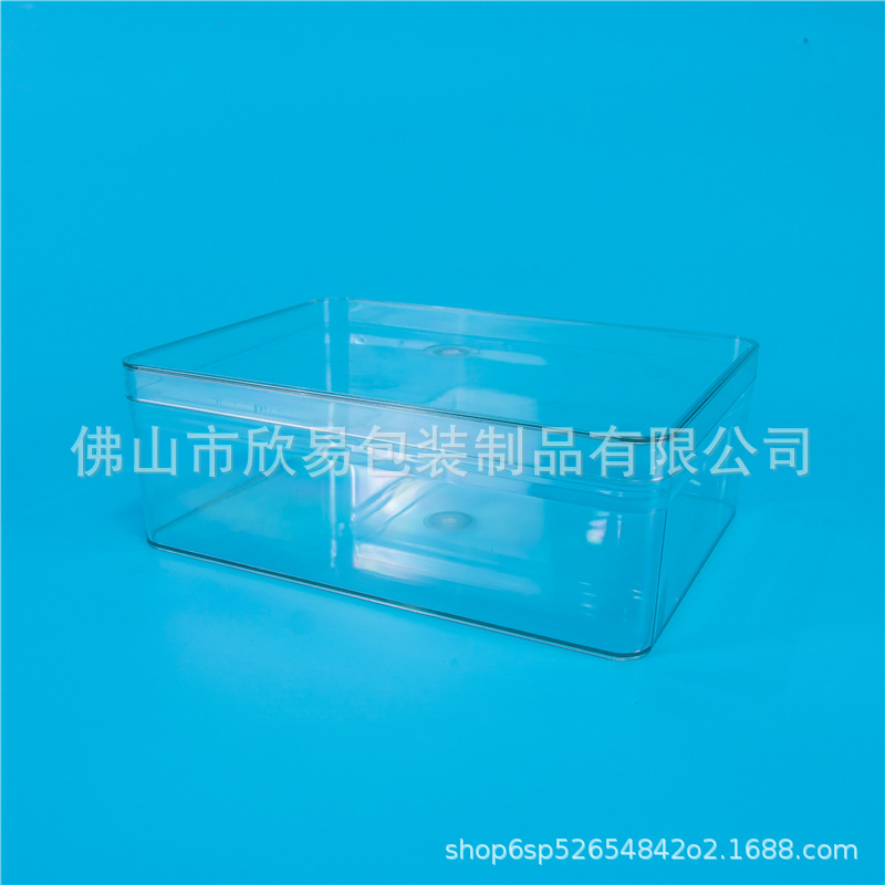 大号透明饼干方盒巧克力透明塑料盒年货PET糖果盒加厚食品级盒子