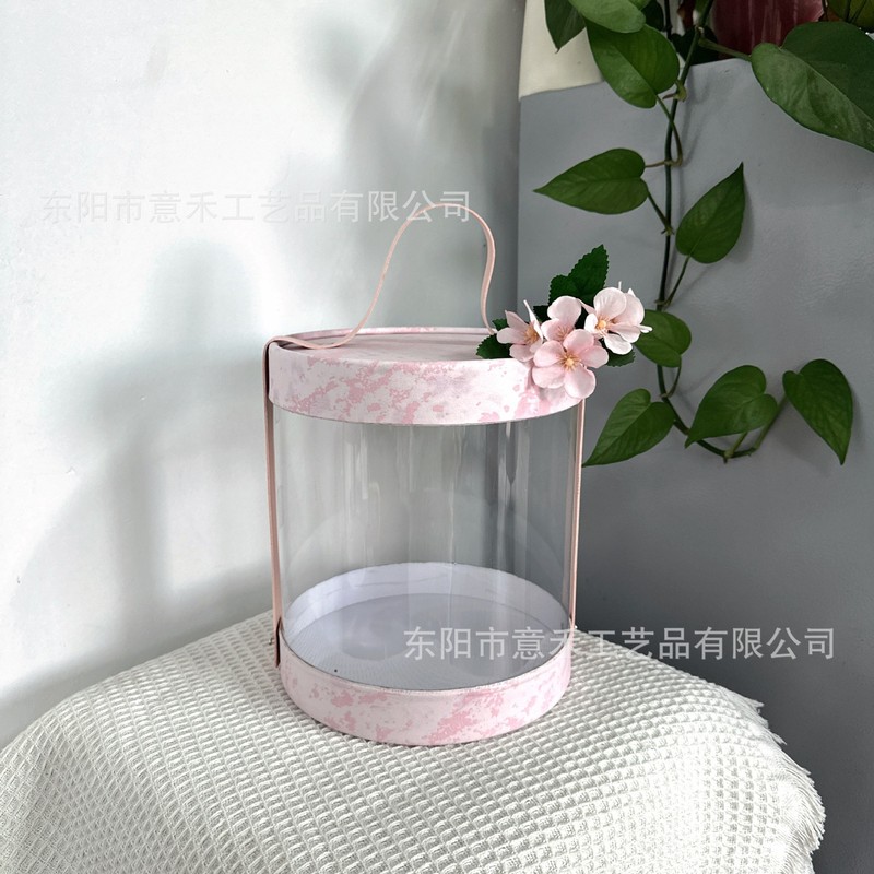 新しいJinxiu YunlanポータブルPVC透明ハグバケツお土産キャンディバケツ結婚式キャンディボックスdiy透明バケツ|undefined