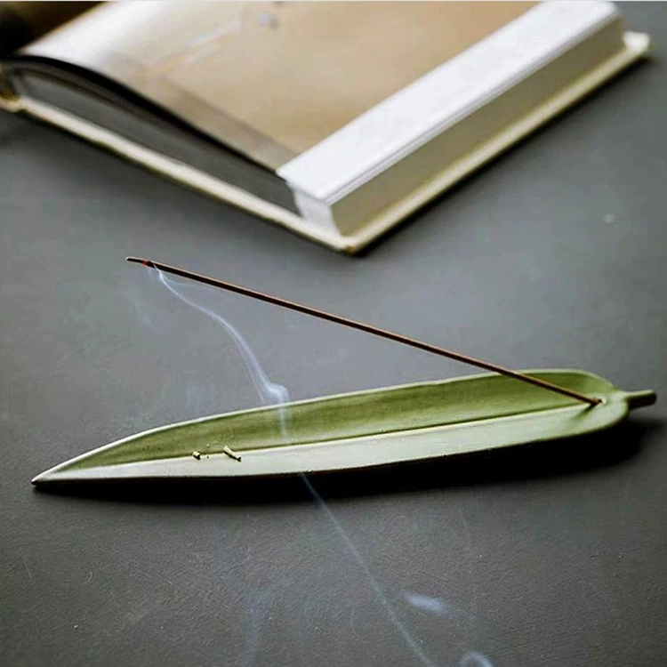 Цзиндэчжэнь косметическое устройство Держатель для благовоний из бамбуковых листьев керамический держатель для благовоний маленькие украшения держатель для благовоний художественная нить благовония трансграничные товары