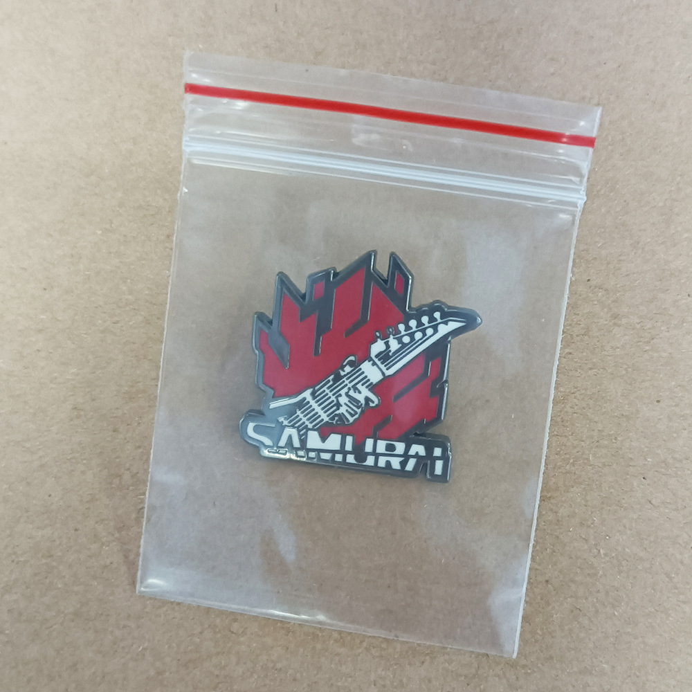 Cyberpunk 2077 Samurai Logo Badge Anime Peripheral Metal Brooch Fashion Trend Pin Backpack Accessories