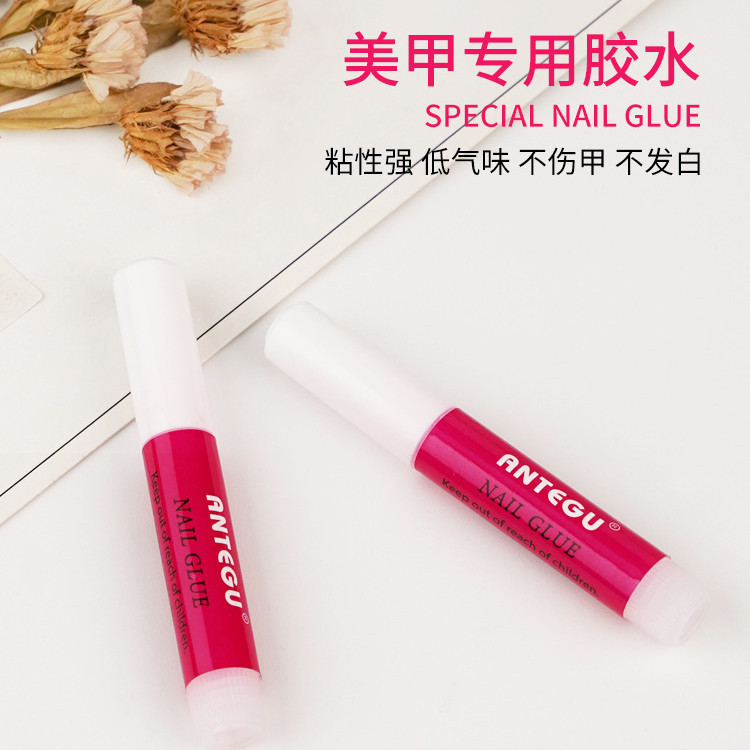 Nail tip material kit with 2g glue for attaching fake nail tips and diamond decorations, safe for hands, specialized nail glue Nail tip material kit with 2g glue for attaching fake nail tips and diamond decorations, safe for hands, specialized nail glue
