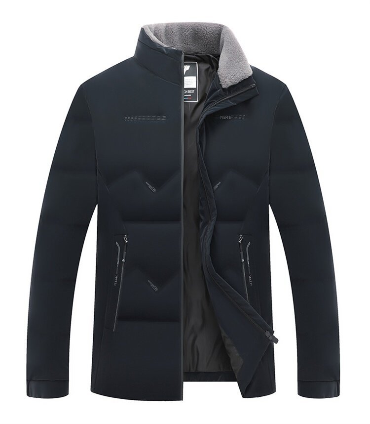 Piumino uomo invernale giacca in cotone con collo alto moda_voghion.com