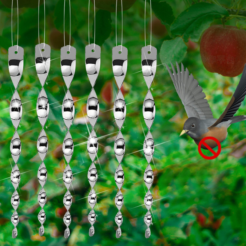 10 bird repellent reflective rods spiral wind turn orchard vegetable field courtyard bird repellent bird repellent bird repellent