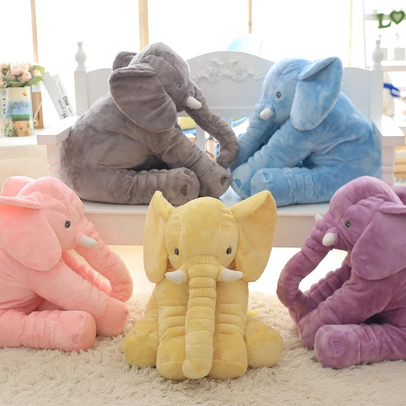 Soft Stuffed Elephant Plush Toy For Babies Sleeping Comfort Pillow Children's Bedding Decor Unisex Plush Animal_voghion.com