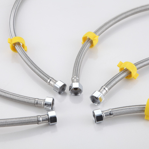 Water inlet hose explosion-proof steel wire pipe faucet hot and cold water pipe water heater water inlet pipe 304 stainless steel high pressure water pipe
