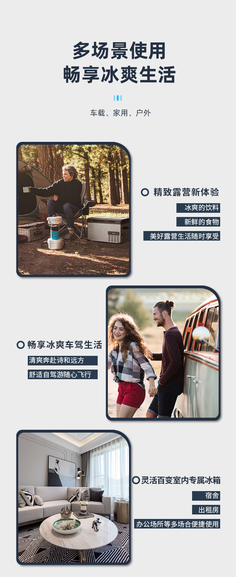 Car Freezer for Large Trucks, Dual-Use for Home and Vehicle, Ice Tiger 12V 24V 220V Compressor, Large Capacity