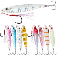 Japanese-style Maruishi Iron Plate Lure Bait: 20g-60g Floating & Sinking Lead Fish, Night-Glowing Iron Plate, Slow-Dropping Hard Bait