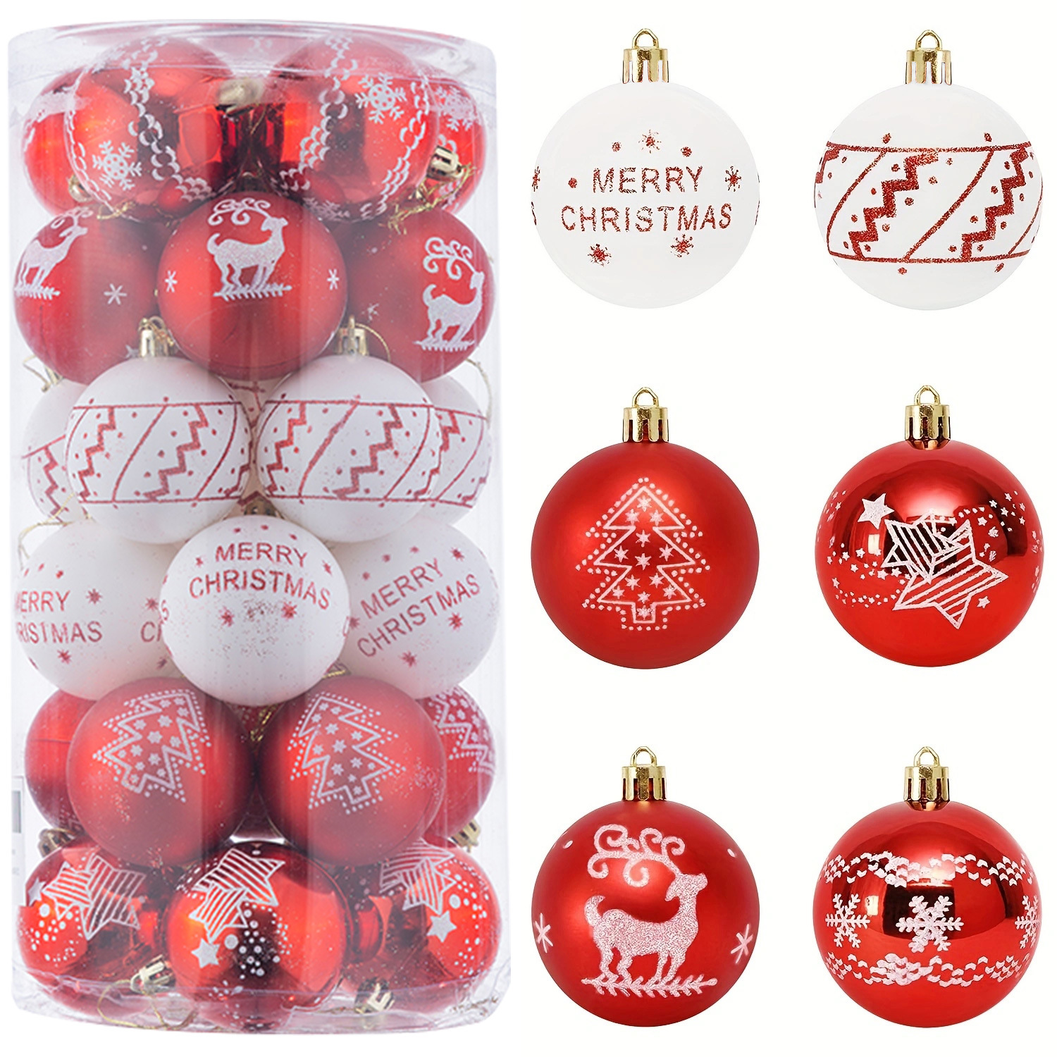 Navidad 6CM30 plástico pintado galvanizado bola de Navidad árbol de Navidad centro comercial hogar atmósfera festiva bola decorativa