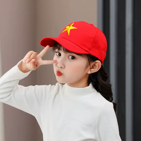 Spring and Autumn Five-pointed Star Children's Baseball Cap Chinese Style Baby Embroidered Cap Sunscreen Hat for Boys and Girls