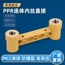 全塑PPR连体内丝直接管件配件 热熔焊接PPR管件等径内牙管件批发