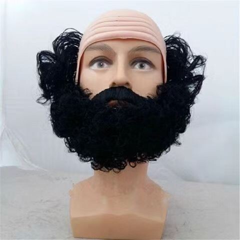 Funny prank item: bald head wig, Sha Seng hairpiece, hot-selling head-mounted wig, Sha Seng headpiece for adults