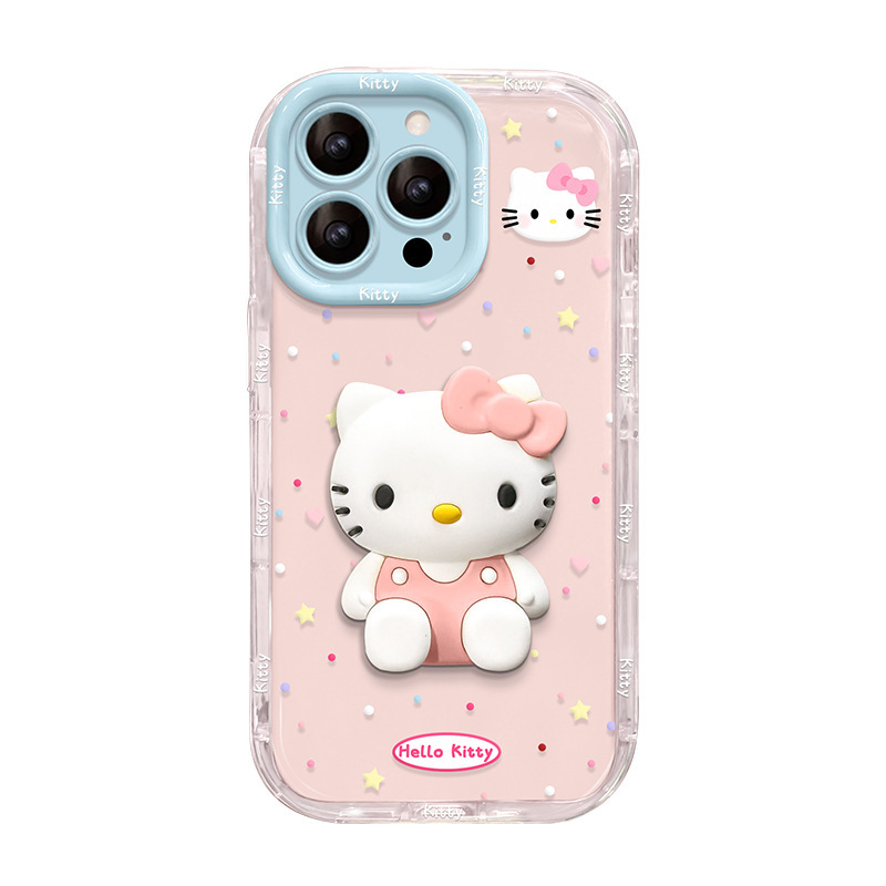 波点kt猫公仔适用苹果17promax手机壳iphone15新女款16可爱卡通14|undefined