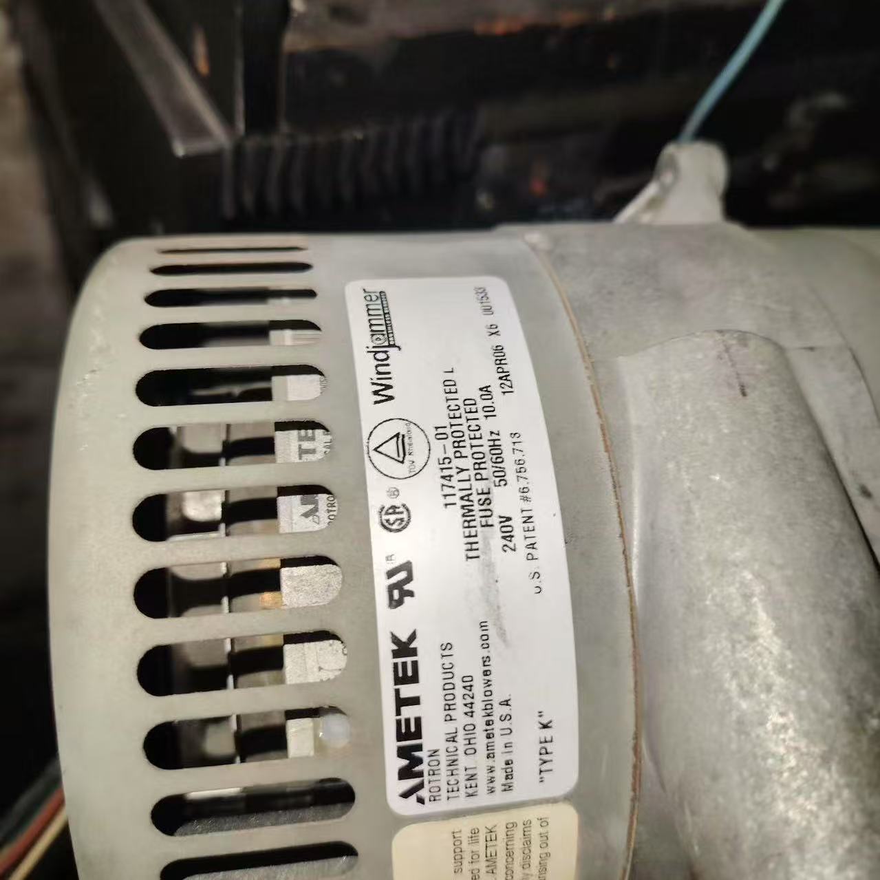 AMETEK  117415-01 真空泵 Windjammer