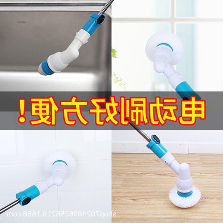 Cross-Border nuevo inalámbrico recargable cepillo de limpieza eléctrico mango largo automático giratorio telescópico impermeable cepillo de limpieza herramienta de limpieza