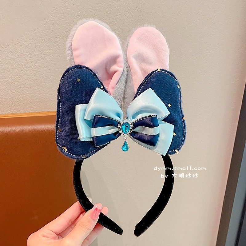 Blue bow tie ears [headband]