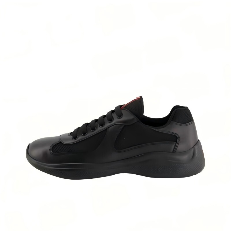 Foreign Trade Cross-Border Prada/Prada Men's America's Cup Patent Leather and Fabric Sneakers