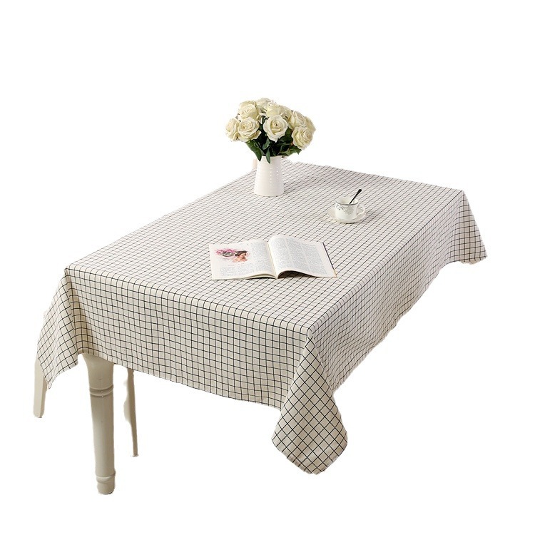 Fertige Tischdecke, schlichtes Landhaus-Karomuster, geometrische rechteckige Tischdecke für den Heimgebrauch, geeignet für Kaffeetische_voghion.com