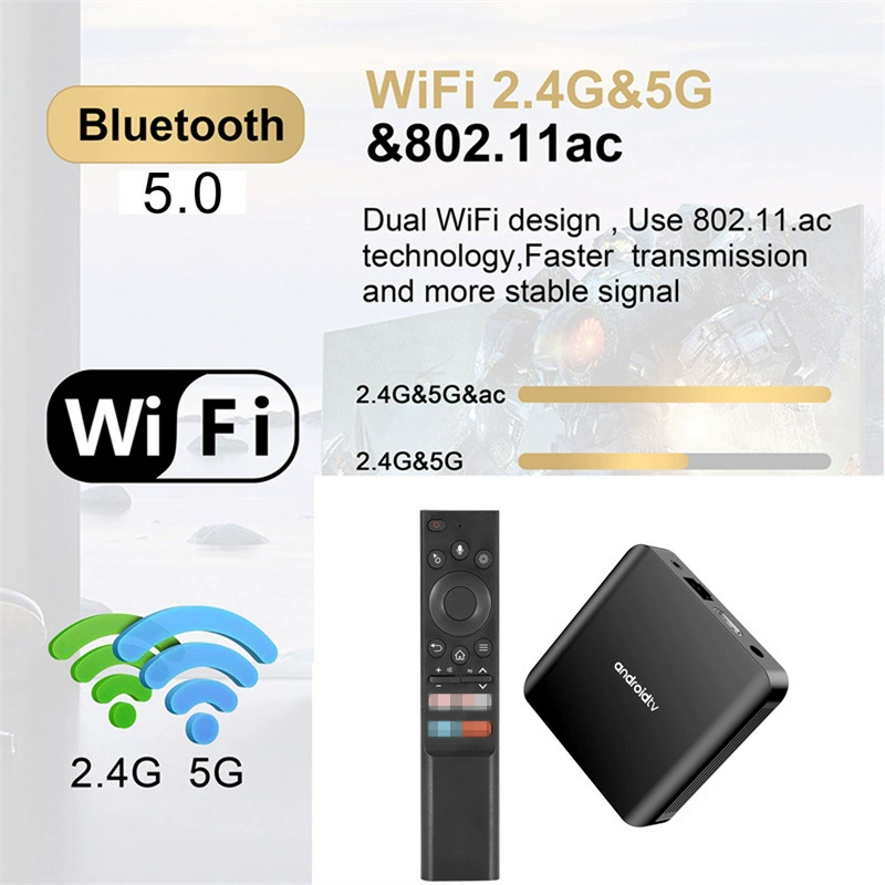 TV98 PLUS ATV приставка H313 Android 14, 8K, двухдиапазонный Wi‑Fi, TV BOX