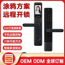涂鸦方案酒店民宿Wifi/Zigbee指纹密码锁出租房客栈通通锁智能锁