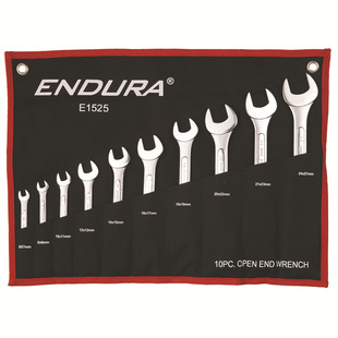 ENDURA (6 × 7-24 × 27mm)10 pieces of carbon steel double open end wrench E1525