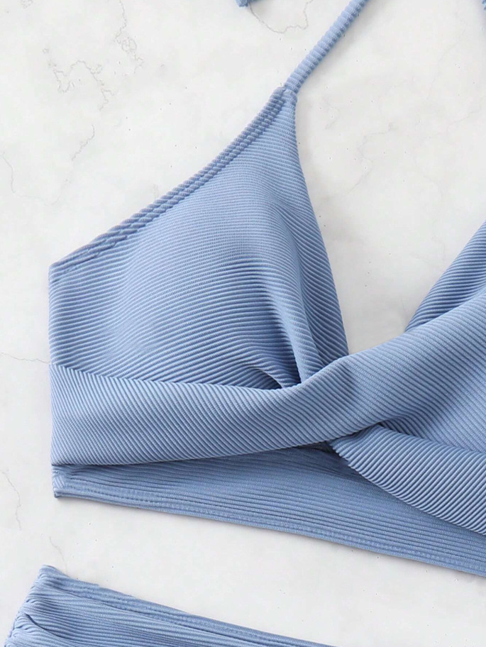 GraceChic 2025 Nouveau maillot de bain femme style européen et américain haut de gamme licou bikini taille haute deux pièces maillot de bain_voghion.com