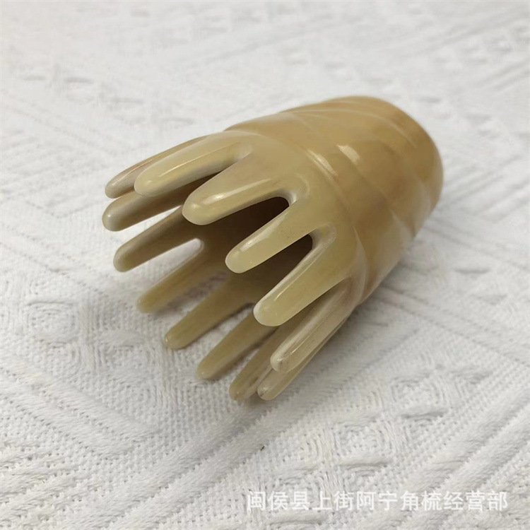 Natural Horn Wide Tooth Comb Under 10cm Scalp Massage Gua Sha Board for Daily Hair Care key features