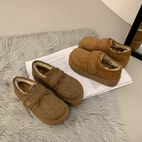 Other Matte Winter Platform Boots - Warm Shearling-Lined Interior and Velcro Strap