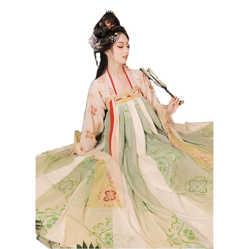 Оригинальный женский костюм из капусты Hanfu, оригинальная Авторизованная грудная юбка Тан Лин Тан Ци, Вэй Цзинь Фэн, весенне-летний костюм из капусты южных и северных династий