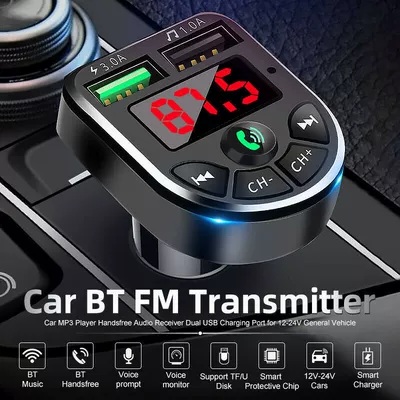 Car Mp3 Bte5 Bluetooth Receiver E5 Car Mp3 Fm Transmitter Hands-Free Calling Mp3 Car Manufacturer