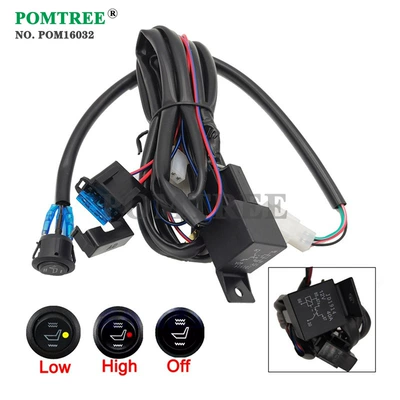 Universal car seat heater is suitable for 1 seat carbon fiber heating pad single head small round two-speed switch (Other Automotive Exterior Supplies) - only-one-group-of-switches-with-wire-harness