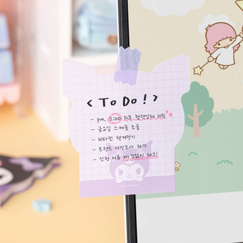 Notebook (Sanrio) Cute Cartoon Notes for Elementary Students, Die-cut Character Covers, Compact