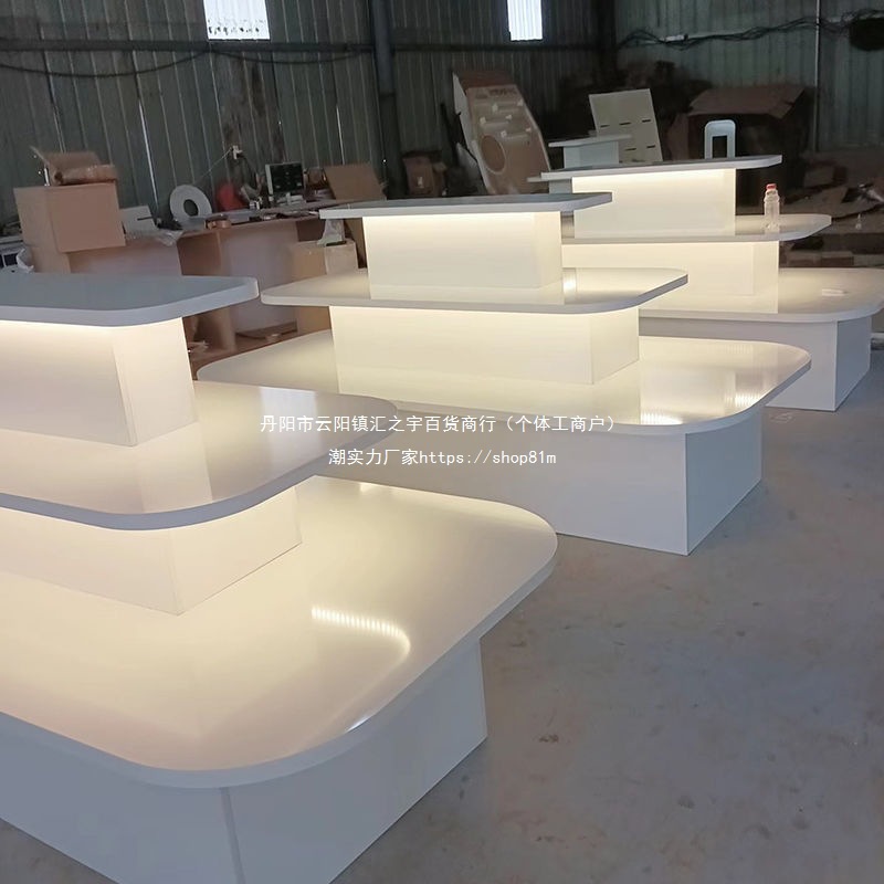 新款中岛柜网红直播展厅多层货架商场店面卖场双面展示台带垒德株