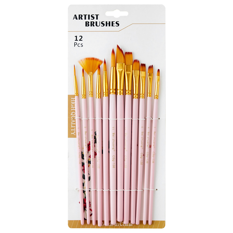 Fuchsia brush, set, 12 pieces