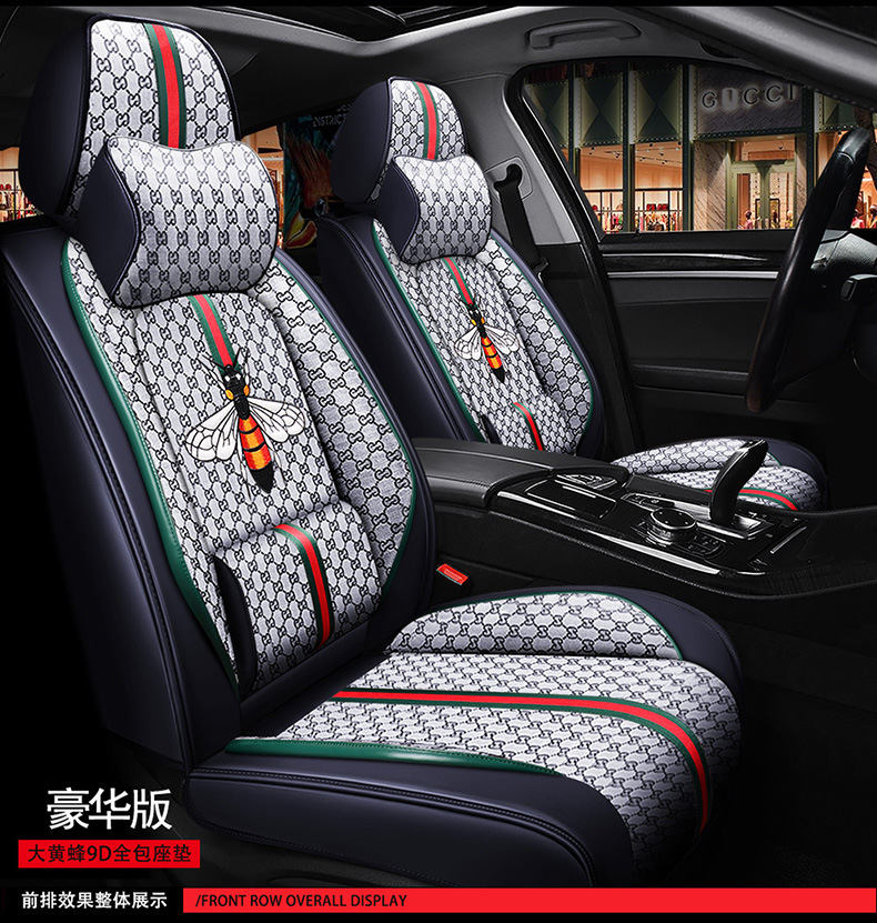 26 Years of Wholesale Car New Model Bumblebee Full Coverage Car Seat Cushion Linen Four-Season Cushion Cartoon Seat Cover