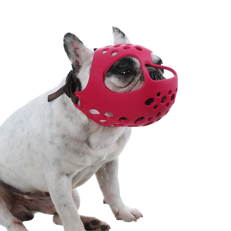 Мягкий резиновый намордник для собак с коротким носом 2025 года для английских и французских бульдогов, мопсов, предотвращает грызание и укусы, дышащий